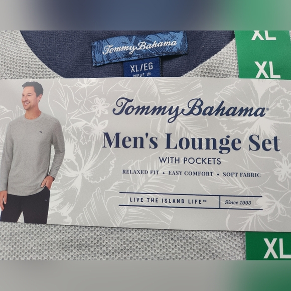 Tommy Bahama Mens 2 PC Relaxed Fit Lounge Set ~GRAY ~XL **NEW - Picture 9 of 10